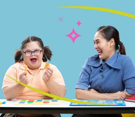 Special Education Teacher with Student